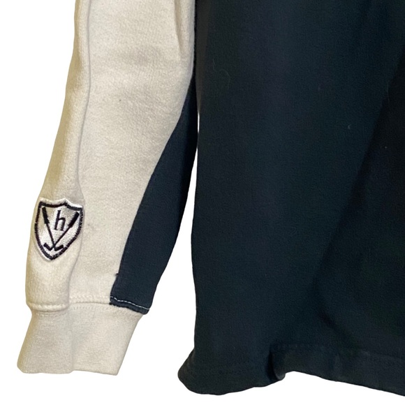 Haggar Gold Golf Half Zip Pullover Sweatshirt Black Cream Two Tone Men’s Large - Picture 4 of 5